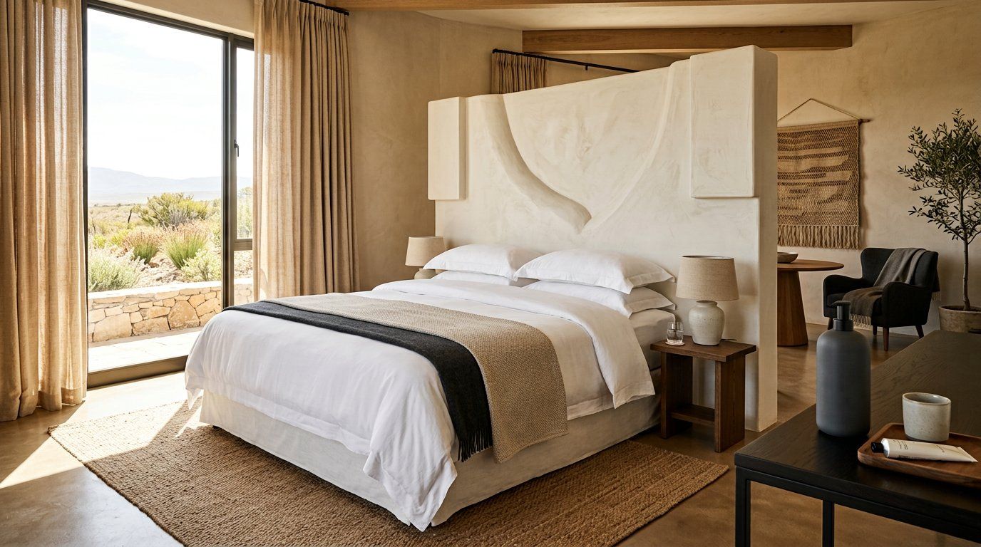 Considered guest room interior specified for a hospitality project